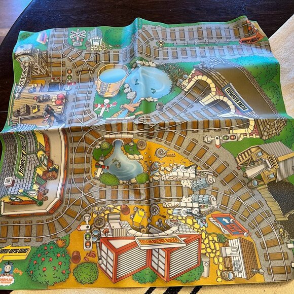 Thomas and Friends Play Mat Plastic/Vinyl Magnetic Corners Railroad Take Along - Picture 1 of 7
